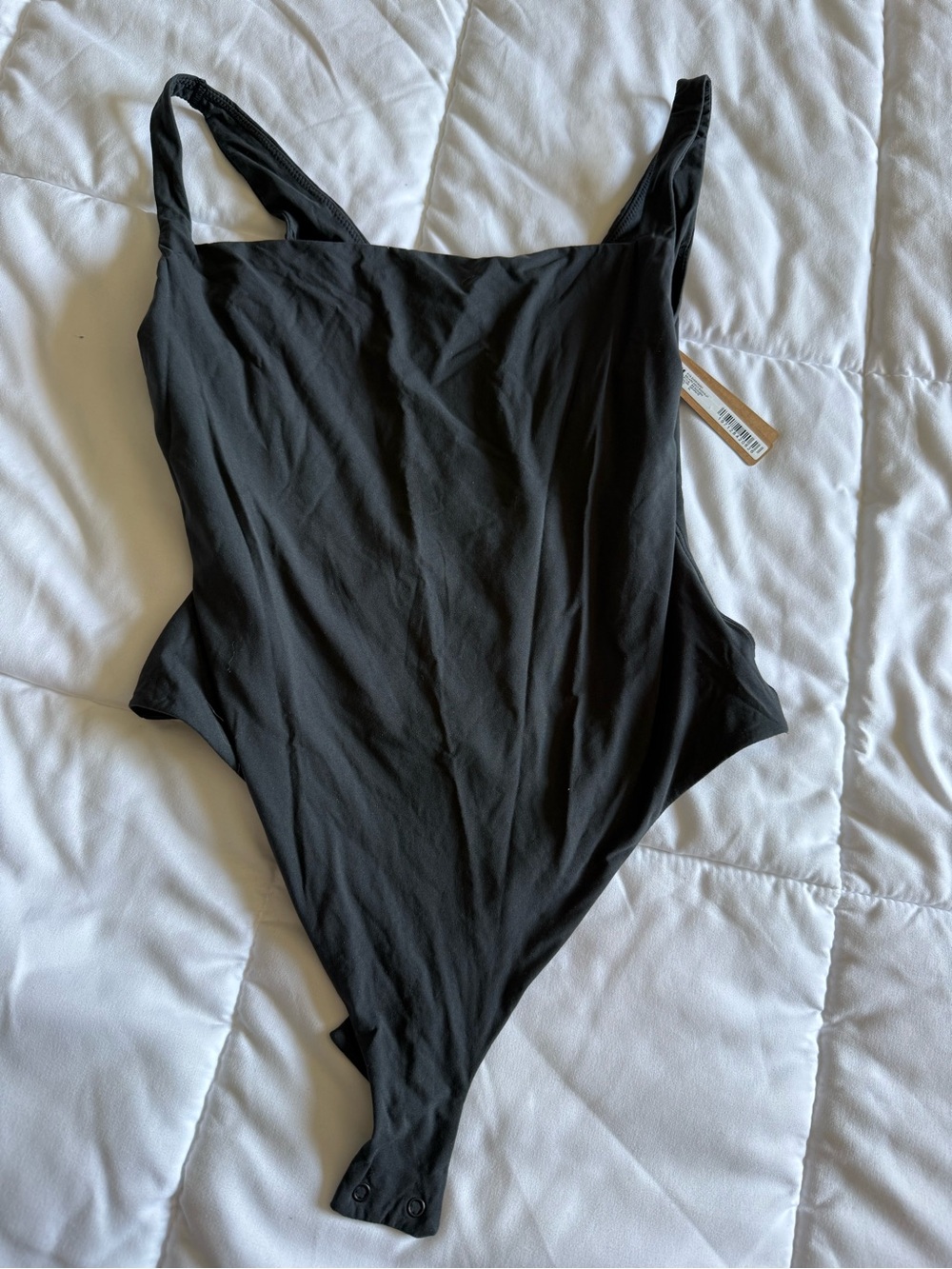 SKIMS bodysuit, square neck